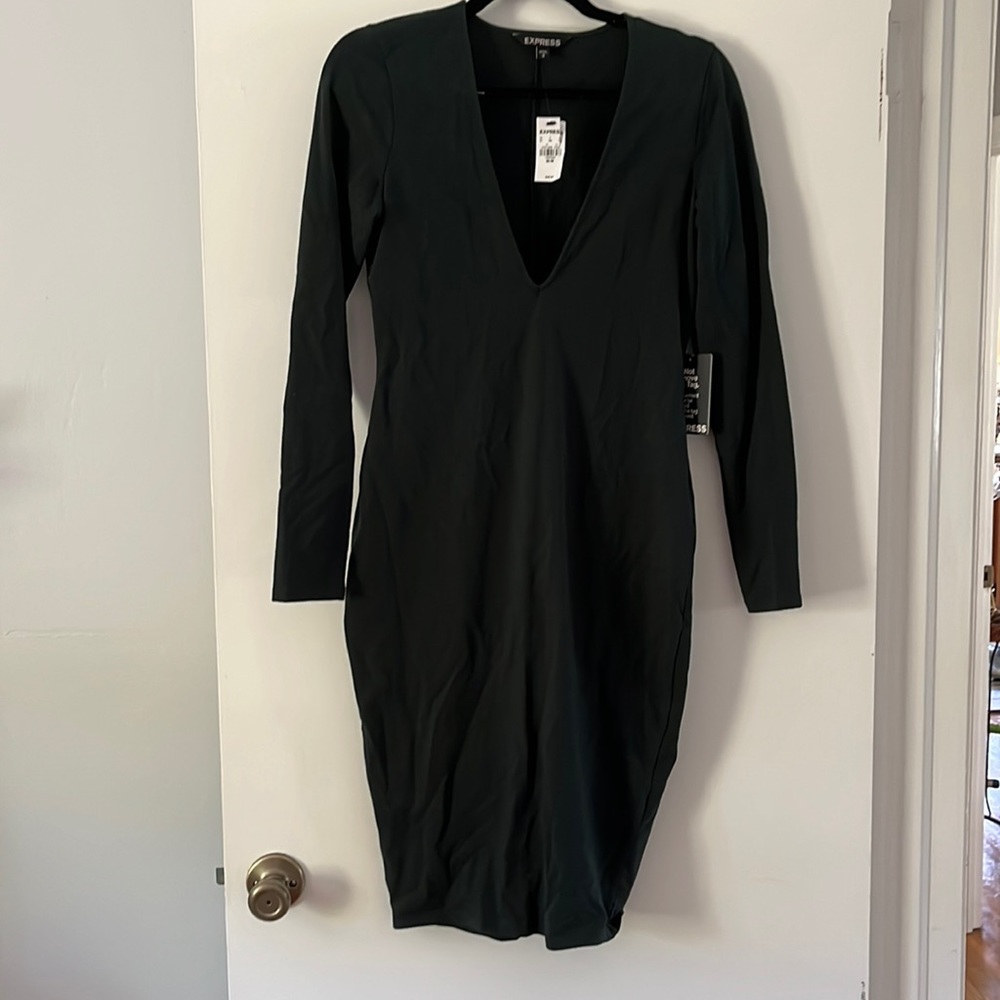 Dark Green Body-con Dress
